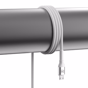 3mk Hyper Cable N-SERIES USB-A / MicroUSB 1m 5V/2.4A 12W laidas - baltas