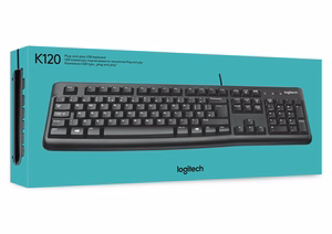 Logitech/LOGI K120 for Business laidinė USB klaviatūra, International (US), juoda OEM