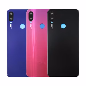 Задняя крышка совместимая с Xiaomi Redmi Note 7 / чёрный / (с линзой камеры) / HQ