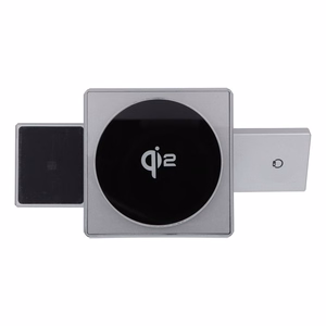 Belaidis įkroviklis Forcell F-Energy 3in1 Rotation Cube Qi2 suderinamas su MagSafe (F-06) sidabrinis