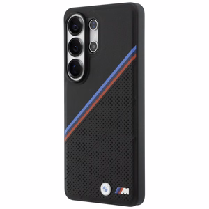 BMW Tricolor Metal Logo MagSafe dėklas skirtas Samsung Galaxy S26 Ultra juodas