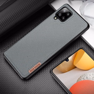 Dux Ducis Fino dėklas padengtas nailono medžiaga Samsung Galaxy A42 5G pilkas