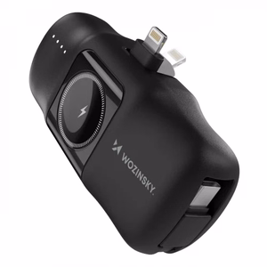 Išorinė baterija POWER BANK Wozinsky (WF16-YLS) lightning + Apple Watch Charger 5000mAh (20W) juoda