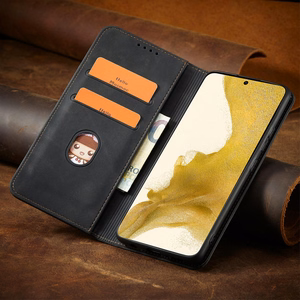 Magnet Fancy Case чехол для Samsung Galaxy S22 + (S22 Plus) кошелёк-чехол с держателем для карт чёрный