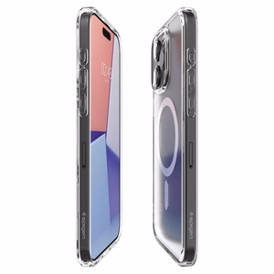 Spigen Ultra Hybrid Mag Dėklas telefonui su MagSafe iPhone 15 Pro - skaidrus matinis