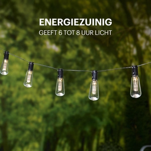 Grundig saulės energija maitinama LED girlianda, 10 lempučių, 3,35 m