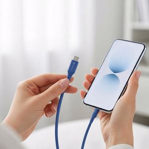 USB kabelis Forcell (C344) "USB-C (Type-C) to USB-C (Type-C)" (3A 60W 1m) mėlynas