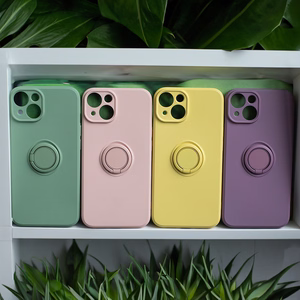 Dėklas telefonui su piršto laikikliu Xiaomi Redmi Note 13 Pro Plus 5G (global) geltonas