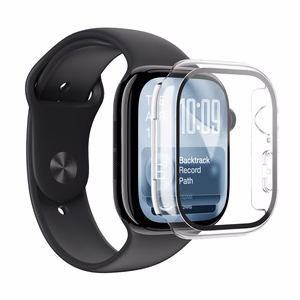 AmazingThing Radix grūdintas stiklas su dėklu Apple Watch Series 11 42mm - Skaidrus