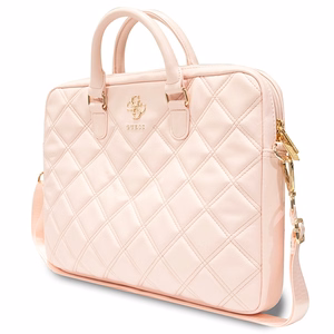 Guess Quilted 4G krepšys 16" nešiojamam kompiuteriui - rožinis