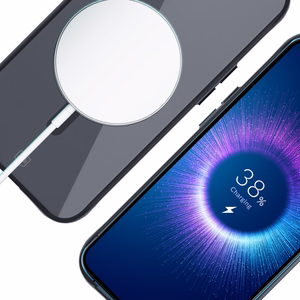 Чехол 3mk Satin Armor MagCase с MagSafe для iPhone 15 - прозрачный с чёрной рамкой