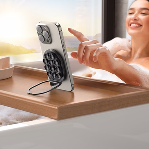 Magnetinis telefono laikiklis su siurbtukais Joyroom (ZS418) juodas