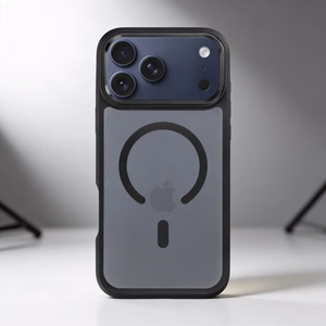 Чехол для iPhone 17 Pro / 18 Pro (низкий край камеры) Forcell F-Protect Smoke Hybrid Premium совместимый с MagSafe черный