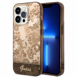 Guess GUHCP14LHGPLHC iPhone 14 Pro 6.1 ochrinis kietasis dėklas Porcelain Collection