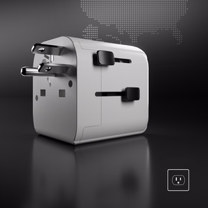 SBS universalus kelioninis adapteris - EU 2xUSB-A - baltas