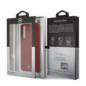 Mercedes Silicone Line чехол для Samsung Galaxy S21+ - красный