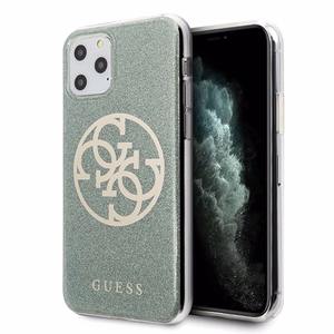 Guess GUHCN65PCUGLKA iPhone 11 Pro Max хаки жёсткий чехол 4G Circle Glitter