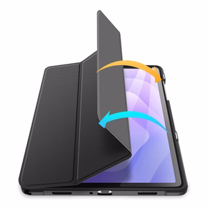 "Dux Ducis Toby" šarvuotas atlenkiamas dėklas, skirtas "Samsung Galaxy Tab A11 Plus/A9 Plus" - juodas