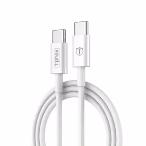 T-PHOX КАБЕЛЬ СЕРИИ GLARY LITE 3W 1M USB-C/USB-C БЕЛЫЙ