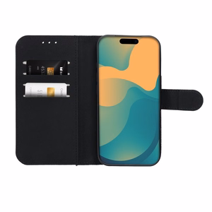 Чехол-книжка для iPhone 17 PRO / 18 PRO 4Card RFID защита от кражи техническая ткань черный