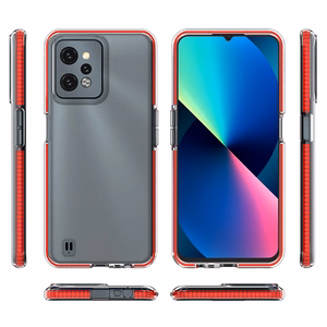 Spring Case Realme C31 silikoninis dėklas su rėmeliu šviesiai rožinis