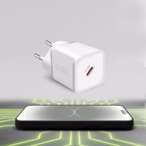 SBS TETRGAN1C20W 20W GaN sieninis įkroviklis su Power Delivery - baltas