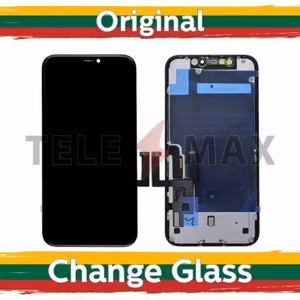 LCD дисплей для iPhone 11 чёрный (версия LG + металлическая пластина) (Telemax Renewed)