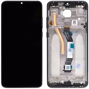 LCD ekranas Xiaomi Redmi Note 8 Pro su lietimui jautriu ekranu su rėmu pilkas ORG