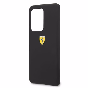 Ferrari kietasis dėklas FESSIHCS69BK S20 Ultra G988 juodas/juodas silikonas