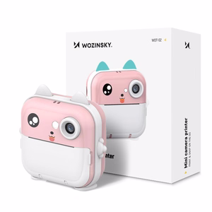 Wozinsky WDT-01 vaikų kamera su terminiu spausdintuvu - rožinė