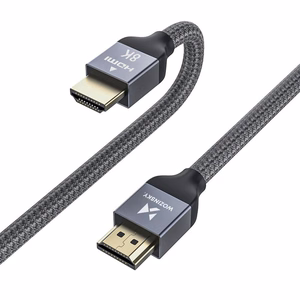 Kabelis (m) HDMI 2.1 8K 60 Hz 48 Gbps / 4K 120 Hz / 2K 144 Hz 3 m sidabrinis (WHDMI-30)
