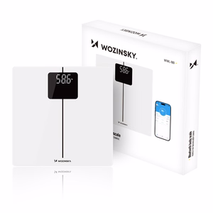 Wozinsky WIWL-180 išmaniosios Bluetooth vonios svarstyklės - baltos