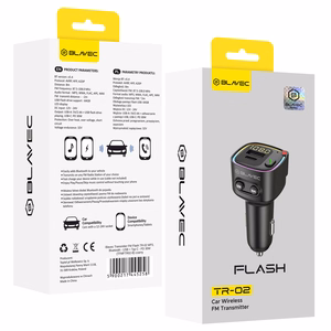 Blavec FM transliatorius Flash TR-02 MP3, Bluetooth - USB + Type C - PD 30W (TFMFTR02-B) juodas