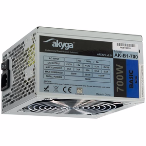 Akyga AK-B1-700 maitinimo šaltinis 700 W 20+4 pin ATX ATX pilkas