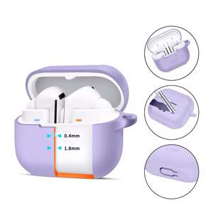 Tech-Protect silikoninis dėklas su kabliuku Samsung Galaxy Buds 3 / 3 FE / 3 Pro ausinėms - violetinis