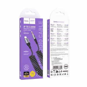 Cable AUX Jack 3,5 mm to Lightning Hoco 1,5 m UPA33A black