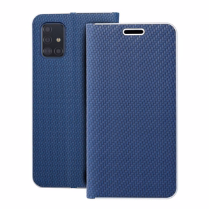 Flip case for Samsung A71 Luna Book Carbon blue