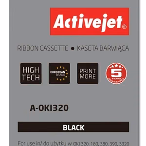 Activejet A-OKI320 – чёрная красящая лента, замена OKI 9002303, 3,000,000 знаков, Supreme, 100-pack
