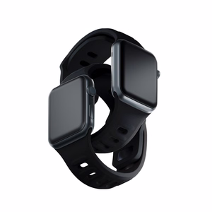 38/40/41/42 mm Black (small) - 3mk Silicone Watch Strap for Apple