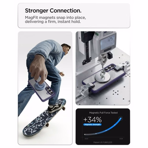 Spigen Ultra Hybrid Mag MagSafe dėklas skirtas Samsung Galaxy S26 - skaidrus violetinis