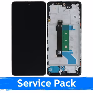 LCD ekranas skirtas Xiaomi Redmi Note 12 Pro+ 5G juodas su rėmeliu (Service Pack)