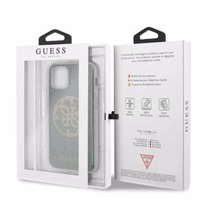 Guess GUHCN58PCUGLKA iPhone 11 Pro chaki kietas dėklas 4G Circle Glitter
