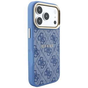 Чехол Guess Embossed 4G Classic MagSafe для iPhone 17 Pro Max / 18 Pro Max, синий