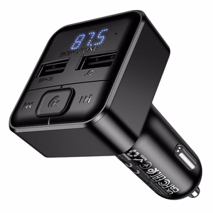 Borofone siųstuvas FM BC63 Selecto MP3, Bluetooth - 2xUSB - juodas