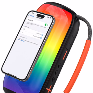 Dudao Y21 belaidis garsiakalbis su RGB apšvietimu Bluetooth 5.3 - juodas