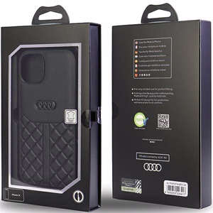Audi tikros odos kietasis dėklas telefonui iPhone 14 6.1 – juodas