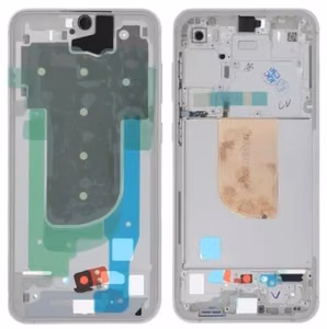 Средняя рамка Samsung S711 S23 FE кремовый/мятный/фиолетовый/индиго/мандариновый с боковыми кнопками оригинал (б/у Grade A)