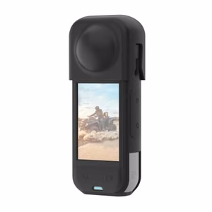 Силиконовый защитный чехол PULUZ с крышкой для объектива Insta360 X5 (черный)