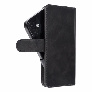 Universali knygos dėklas dydis S iPhone 12 / 13 / SAMSUNG S6 / A5 2016 / XCOVER 4 / S22 / HUAWEI P8 2017 juodas