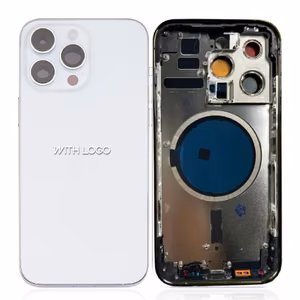 Back Cover Compatible With iPhone 14 Pro with Full Housing / Silver / OEM